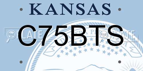 C75BTS Kansas License Plate