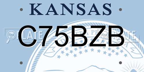 C75BZB Kansas License Plate