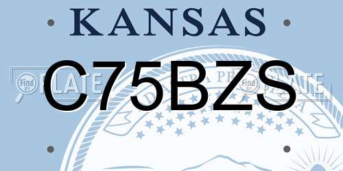 C75BZS Kansas License Plate