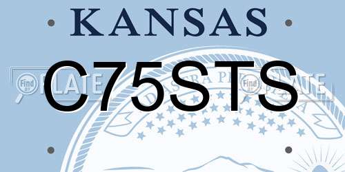 C75STS Kansas License Plate
