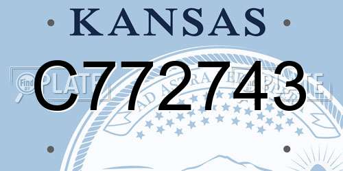 C772743 Kansas License Plate