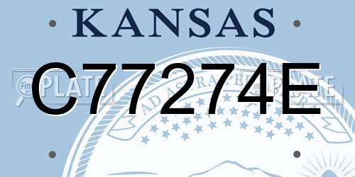 C77274E Kansas License Plate