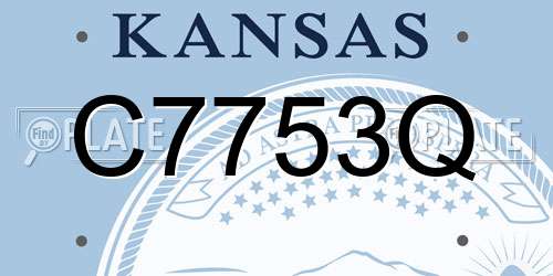 C7753Q Kansas License Plate