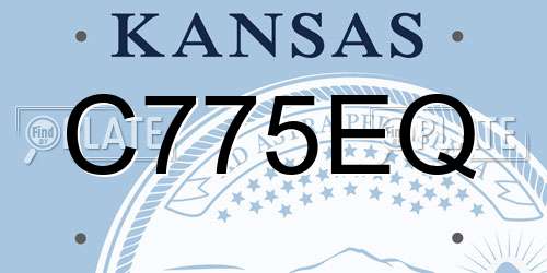C775EQ Kansas License Plate