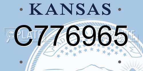C776965 Kansas License Plate