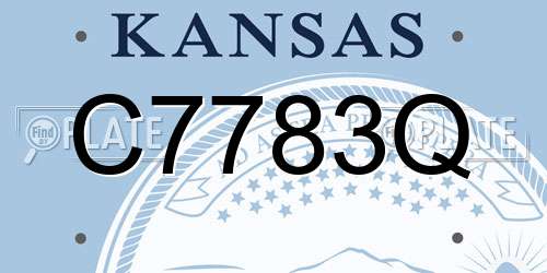 C7783Q Kansas License Plate
