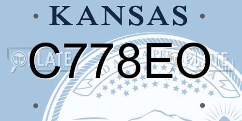 C778EO Kansas License Plate