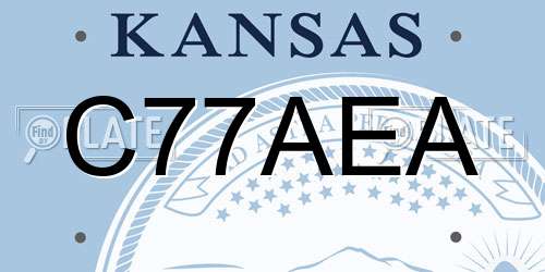 C77AEA Kansas License Plate