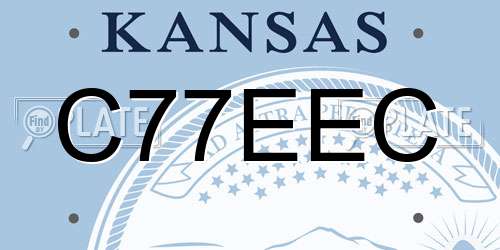 C77EEC Kansas License Plate