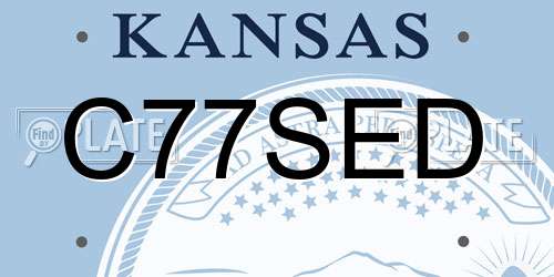 C77SED Kansas License Plate