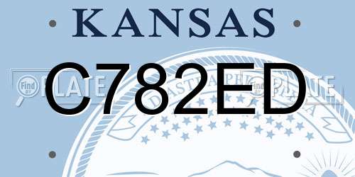 C782ED Kansas License Plate