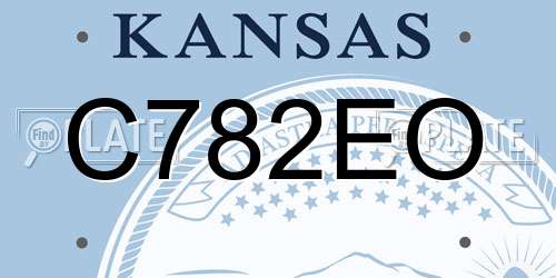 C782EO Kansas License Plate