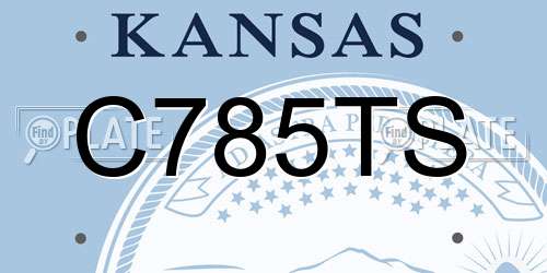 C785TS Kansas License Plate