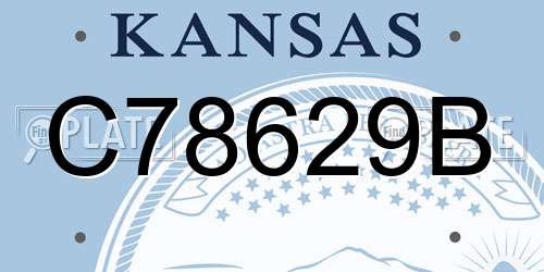 C78629B Kansas License Plate