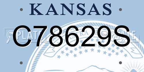 C78629S Kansas License Plate
