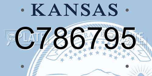 C786795 Kansas License Plate