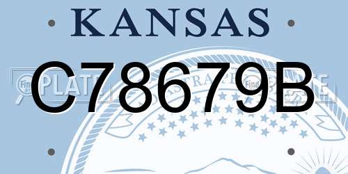 C78679B Kansas License Plate