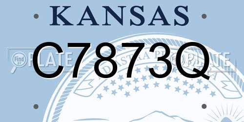 C7873Q Kansas License Plate