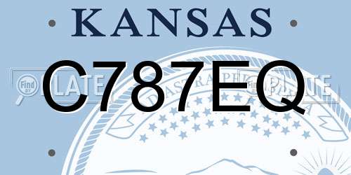 C787EQ Kansas License Plate