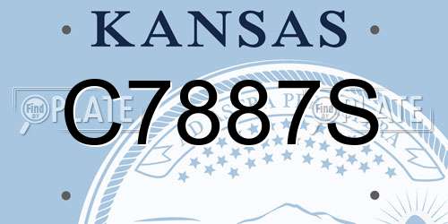 C7887S Kansas License Plate