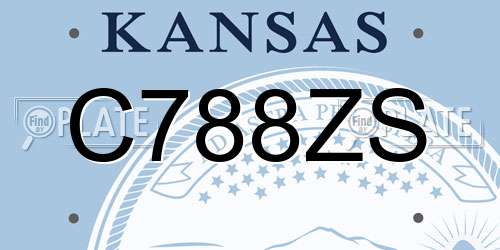 C788ZS Kansas License Plate