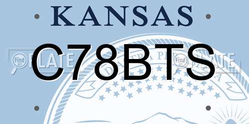 C78BTS Kansas License Plate