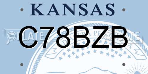 C78BZB Kansas License Plate