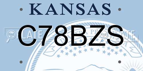 C78BZS Kansas License Plate