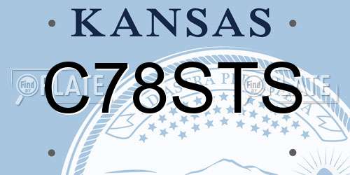 C78STS Kansas License Plate