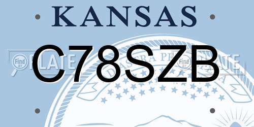 C78SZB Kansas License Plate