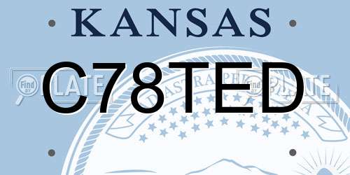 C78TED Kansas License Plate