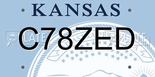 C78ZED Kansas License Plate