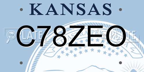 C78ZEO Kansas License Plate
