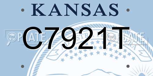 C7921T Kansas License Plate