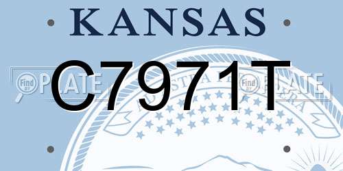 C7971T Kansas License Plate
