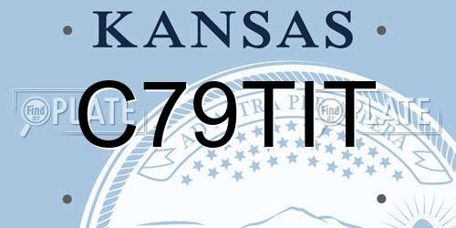 C79TIT Kansas License Plate