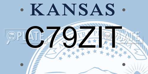 C79ZIT Kansas License Plate