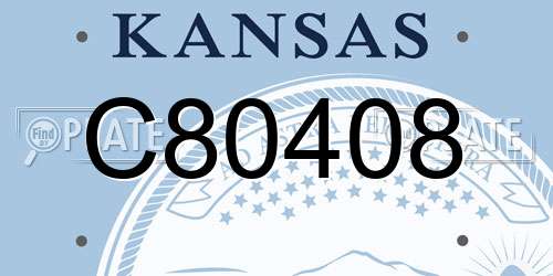 C80408 Kansas License Plate