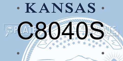 C8040S Kansas License Plate