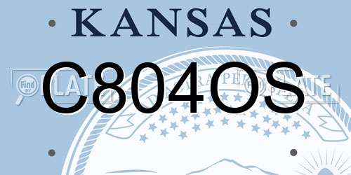C804OS Kansas License Plate