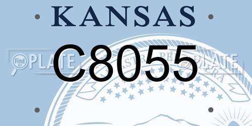 C8055 Kansas License Plate