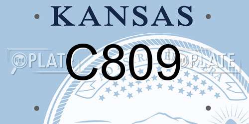 C809 Kansas License Plate