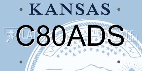 C80ADS Kansas License Plate