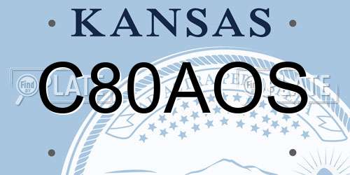 C80AOS Kansas License Plate