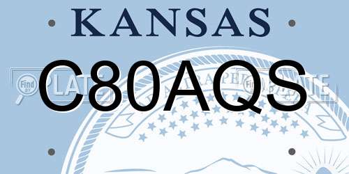 C80AQS Kansas License Plate