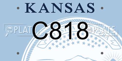 C818 Kansas License Plate
