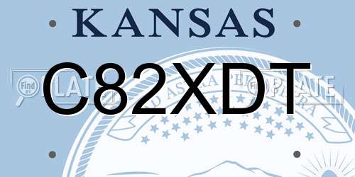 C82XDT Kansas License Plate