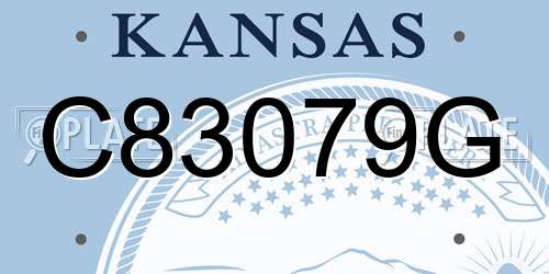 C83079G Kansas License Plate