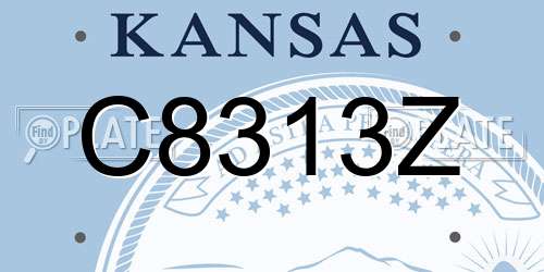 C8313Z Kansas License Plate