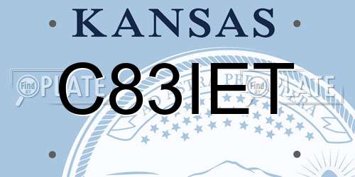 C83IET Kansas License Plate